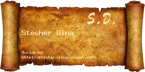 Stecher Dina névjegykártya